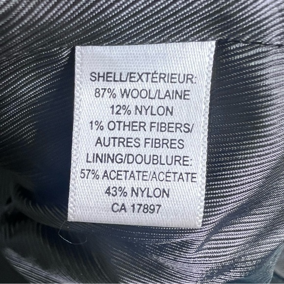 Banana Republic Grey Wool Trench Pea Coat with belt Size Medium - Picture 14 of 15